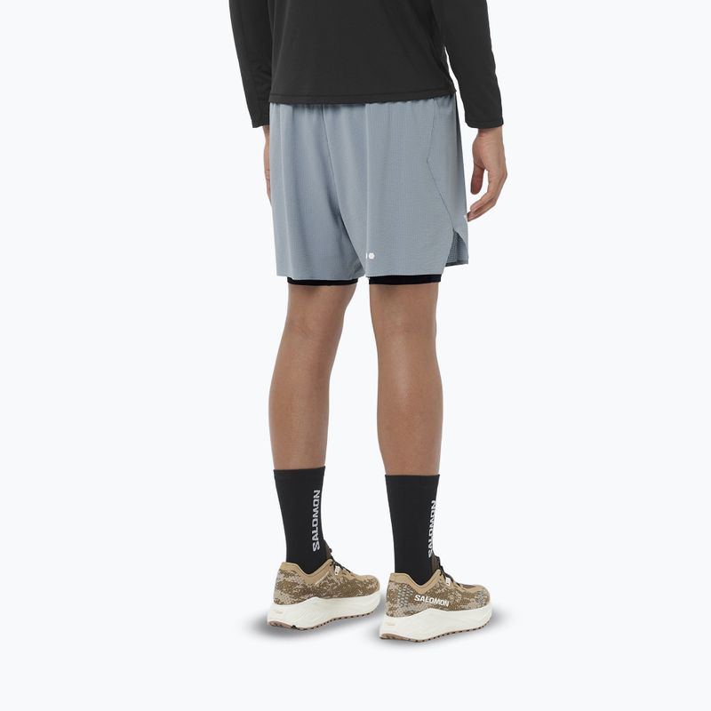 Pánske bežecké šortky Salomon Sense Aero 2IN1 5" trade winds 2