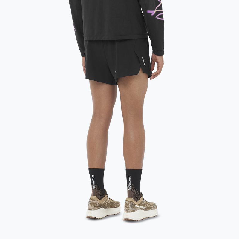 Pánske bežecké šortky Salomon Aero SPLT 3" deep black 2