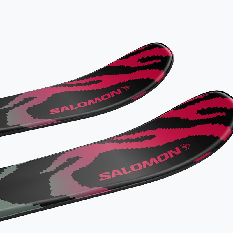 Detské zjazdové lyže + viazanie Salomon QST Jr Black XS + C5 GW black/neon punch 6