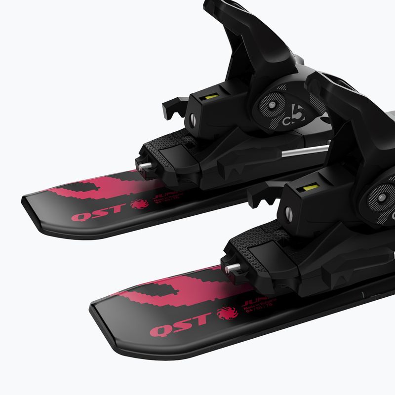 Detské zjazdové lyže + viazanie Salomon QST Jr Black XS + C5 GW black/neon punch 7