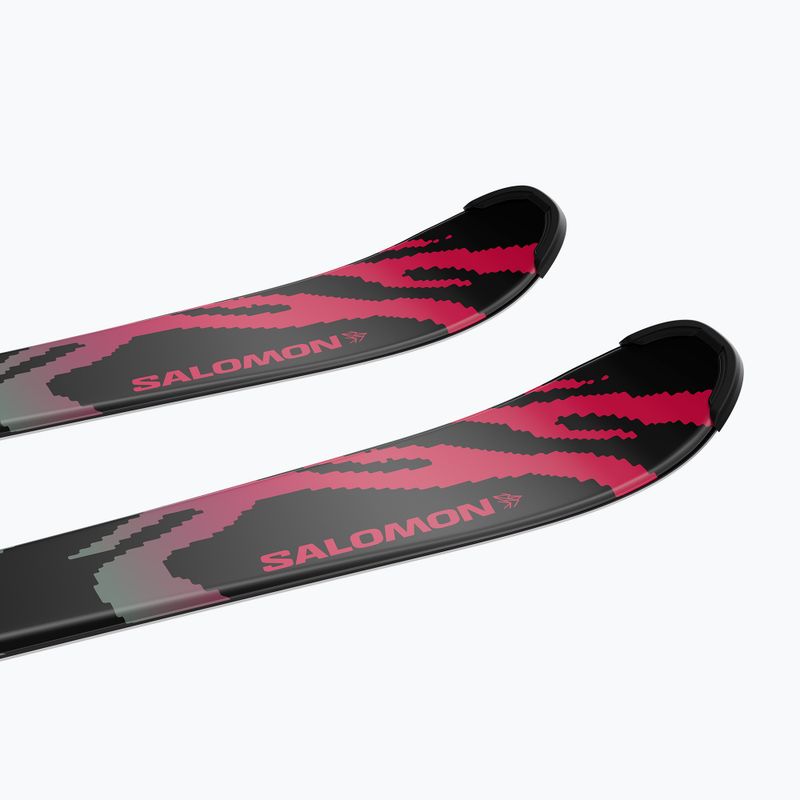 Detské zjazdové lyže + viazanie Salomon QST Jr Black S + C5 GW black/neon punch 6