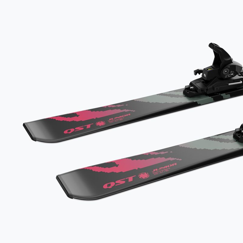 Detské zjazdové lyže + viazanie Salomon QST Jr Black S + C5 GW black/neon punch 7