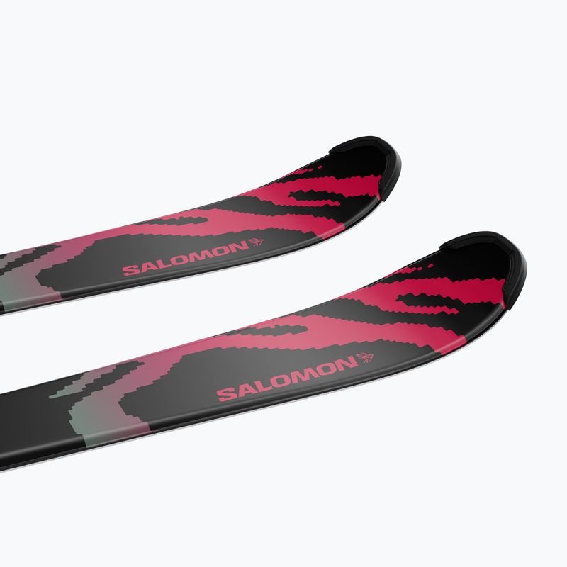 Detské zjazdové lyže + viazanie Salomon QST Jr Black M + L6 GW black/neon punch 6
