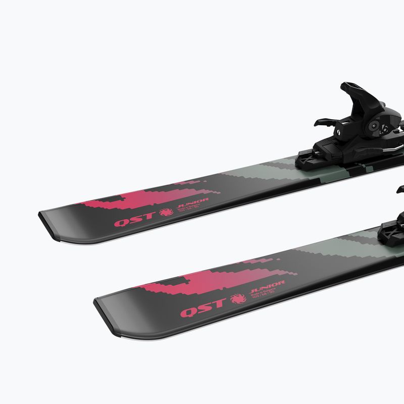 Detské zjazdové lyže + viazanie Salomon QST Jr Black M + L6 GW black/neon punch 7