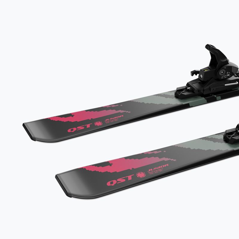 Detské zjazdové lyže + viazanie Salomon QST Jr Black M + C5 GW black/neon punch 6