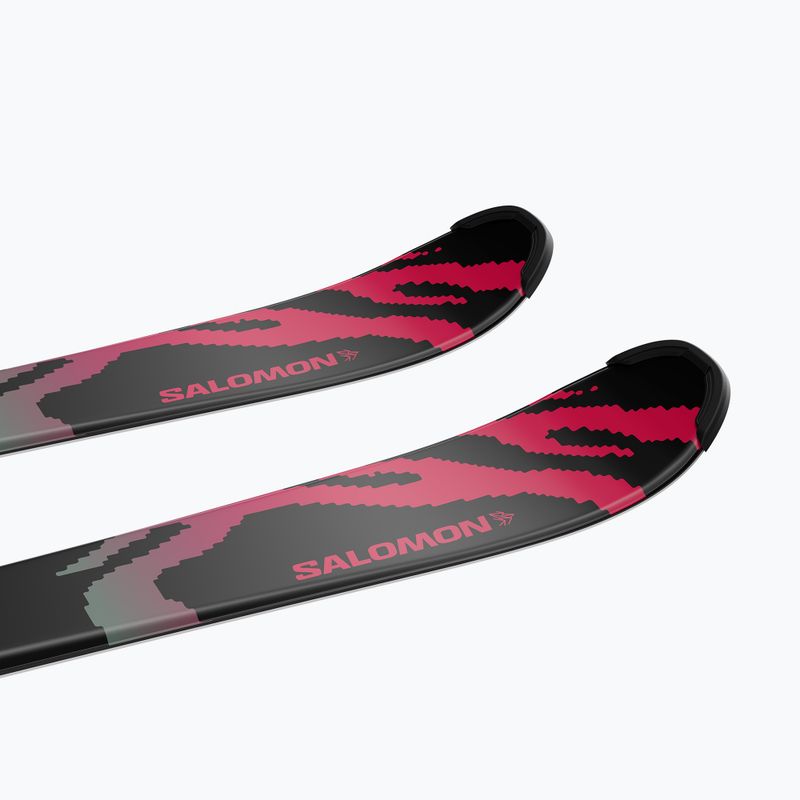 Detské zjazdové lyže + viazanie Salomon QST Jr Black M + C5 GW black/neon punch 7
