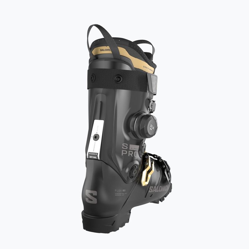 Dámske lyžiarske topánky Salomon S/Pro Alpha C Boa 95 W black/gold met./dark grey met 4