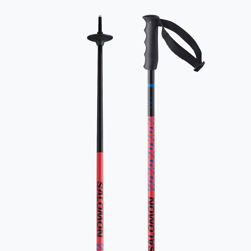 Detské lyžiarske palice Salomon Polar Jr black/race blue/red 2