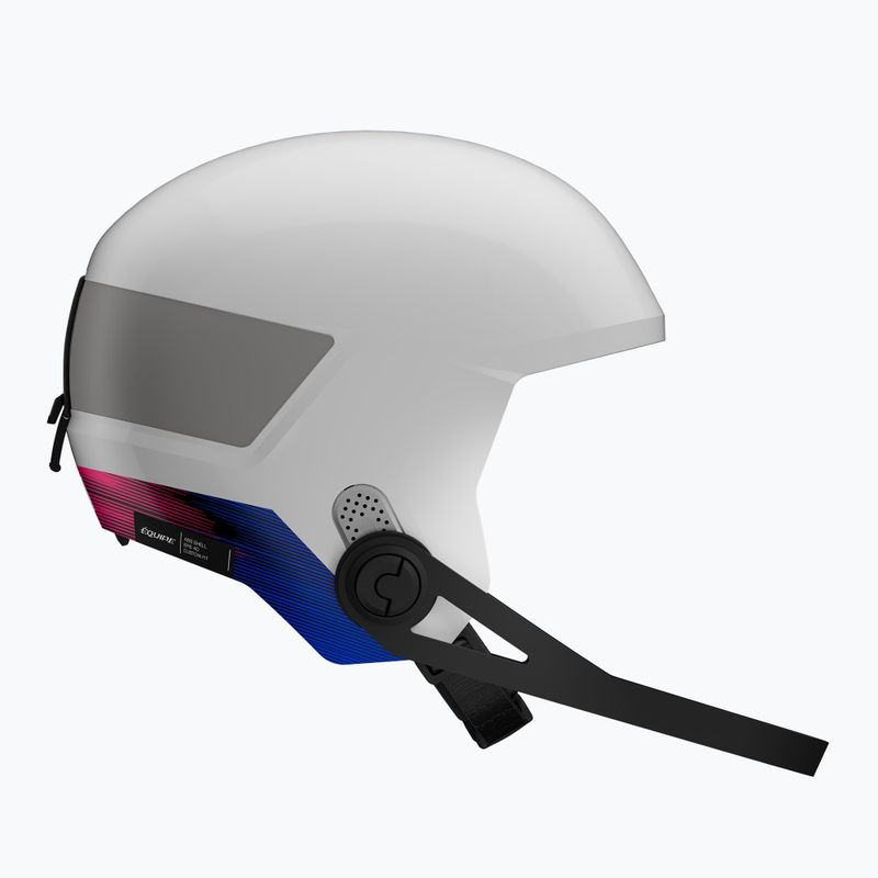 Detská lyžiarska prilba Salomon Equipe Fis + Chinguard Jr white/race blue 3