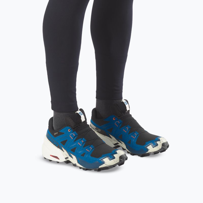 Pánske bežecké topánky Salomon Speedcross 6 GTX black/mykonos blue 6