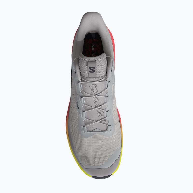 Pánske bežecké topánky Salomon Genesis 2 gray violet/safety yellow 3