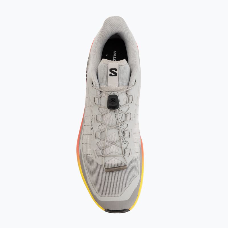 Pánske bežecké topánky Salomon Genesis 2 gray violet/safety yellow 5