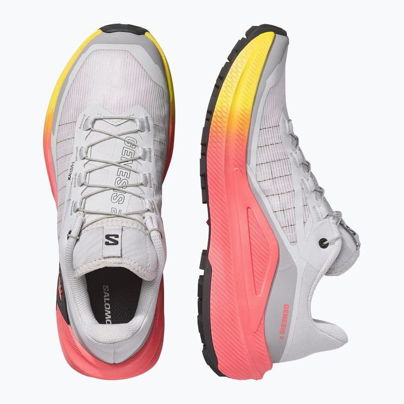Dámske bežecké topánky Salomon Genesis 2 gray violet/safety yellow 5