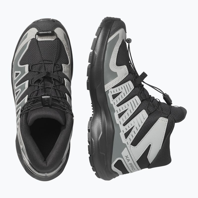 Detské turistické topánky Salomon XA PRO MID Waterproof black/sedona sage 3