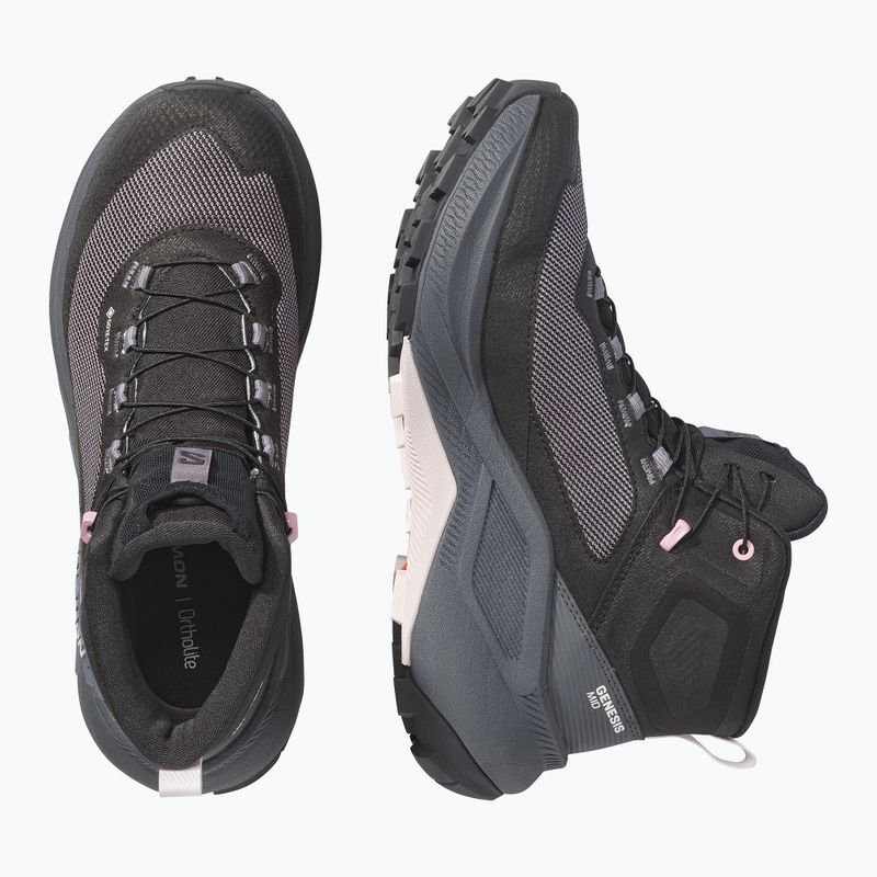 Dámske turistické topánky Salomon Genesis Mid GTX black/dawn pink 3
