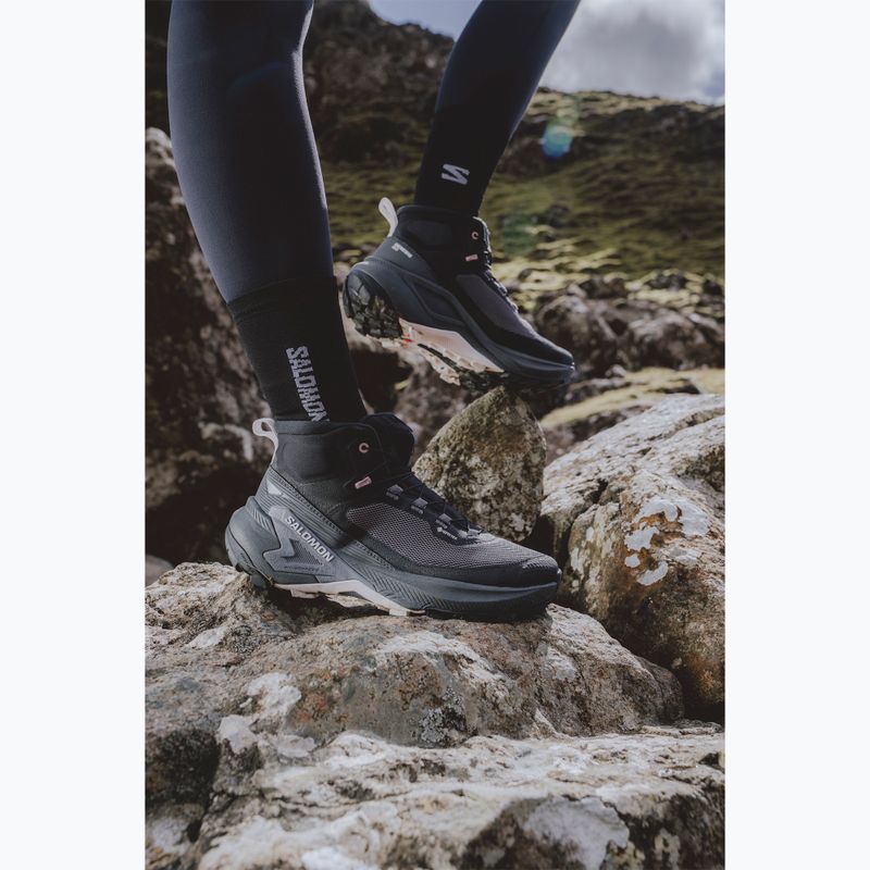 Dámske turistické topánky Salomon Genesis Mid GTX black/dawn pink 6