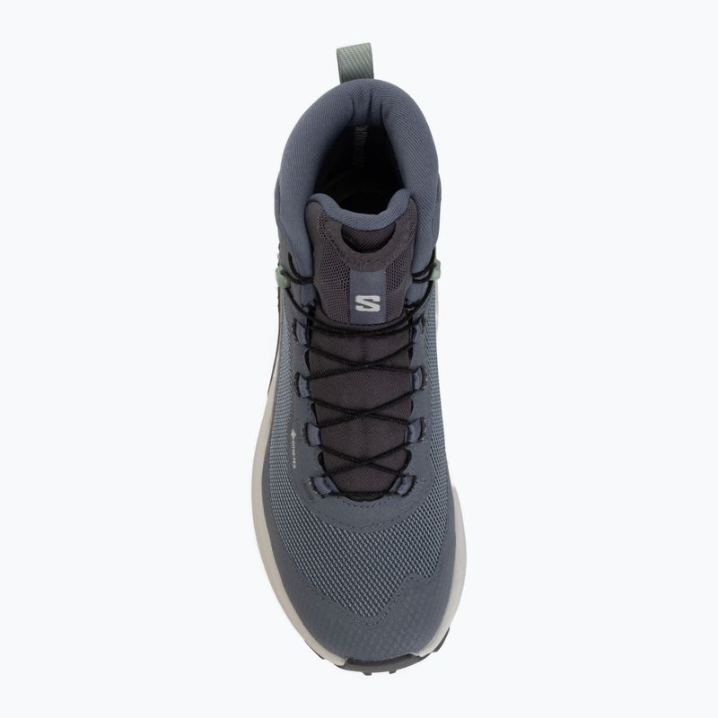 Dámske turistické topánky Salomon Genesis Mid GTX grisaille/green milieu 5