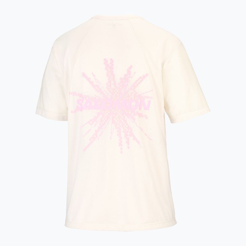 Dámske bežecké tričko Salomon Shakeout Core GFX SS Tee whisper white/pink frosting 6