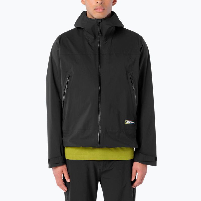 Pánska nepremokavá bunda Salomon Outquest 2.5L deep black