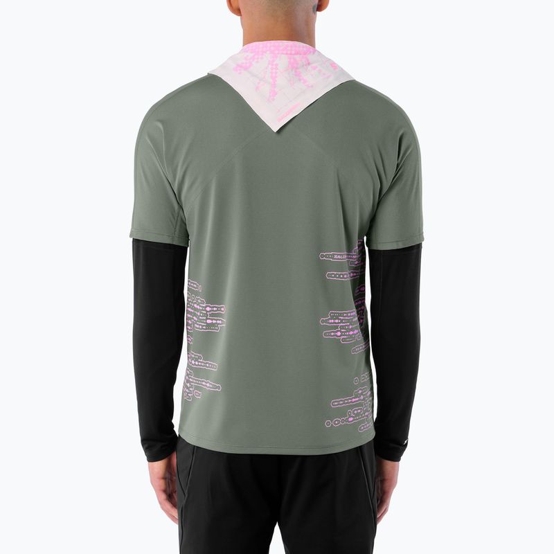 Pánske bežecké tričko Salomon Sense Aero GFX Tee SS castor gray/pink frosting 2