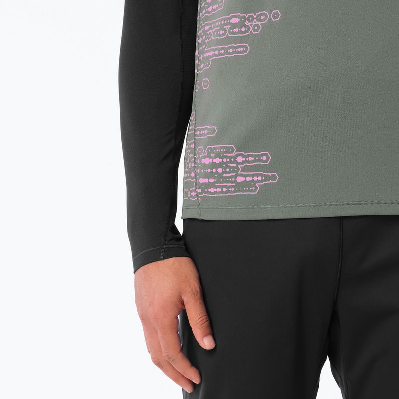 Pánske bežecké tričko Salomon Sense Aero GFX Tee SS castor gray/pink frosting 3