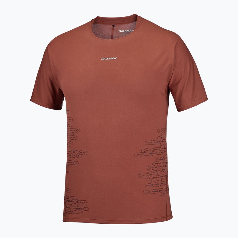 Pánske bežecké tričko Salomon Sense Aero GFX Tee SS burnt umber/coffee bean 4