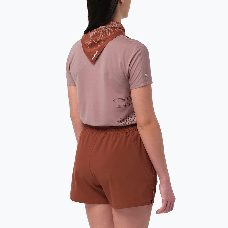 Dámske bežecké tričko Salomon Sense Aero GFX Tee SS antler/chocolate fondant 2