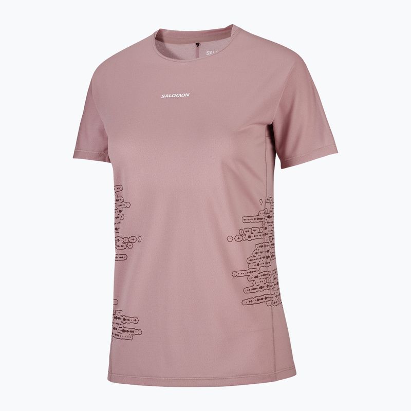 Dámske bežecké tričko Salomon Sense Aero GFX Tee SS antler/chocolate fondant 3