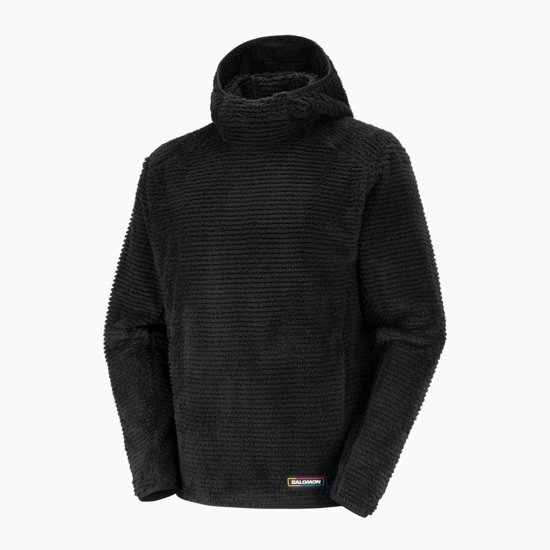 Pánska fleecová mikina Salomon Thernova Fleece Hoodie deep black 6
