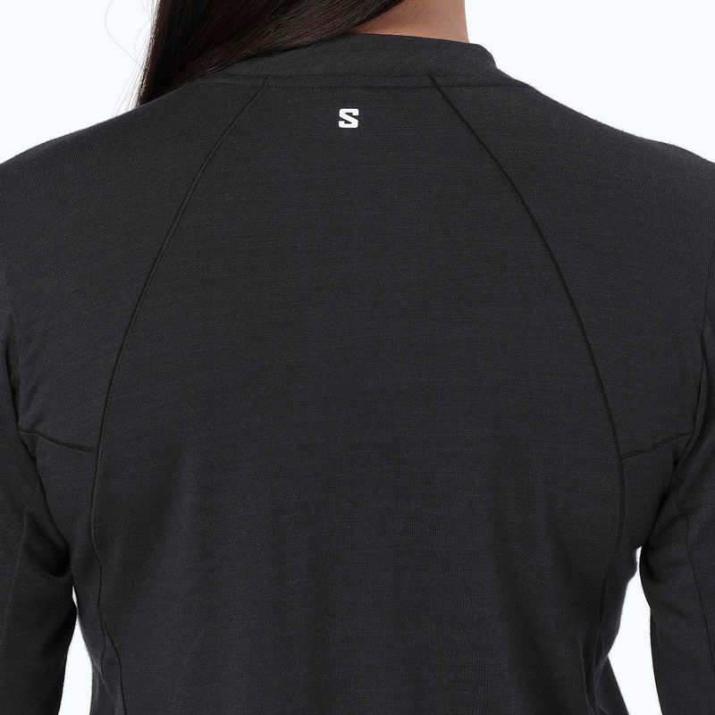 Dámske bežecké tričko longsleeve Salomon Sense Merino Tee LS deep black 4