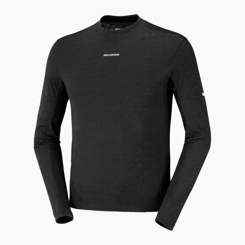 Pánske bežecké tričko longsleeve Salomon Sense Merino Tee LS deep black 7
