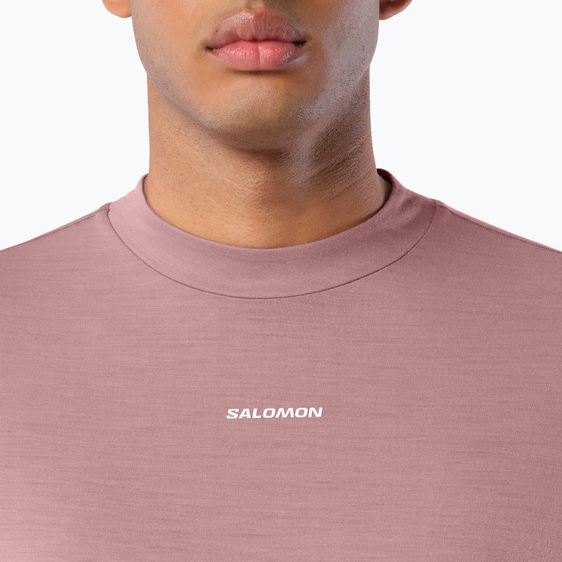 Pánske bežecké tričko longsleeve Salomon Sense Merino Tee LS antler 4