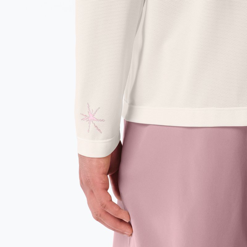 Pánske bežecké tričko longsleeve Salomon Shakeout Core Tee GFX LS whisper white/pink frosting 4