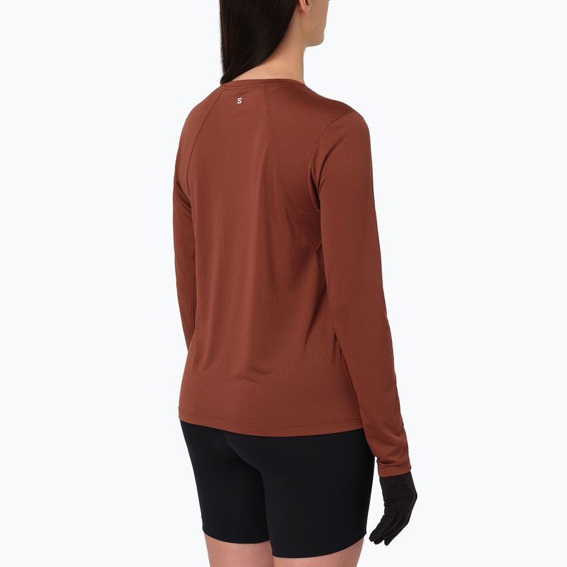 Dámske bežecké tričko longsleeve Salomon Shakeout Core LS Tee burnt umber 2