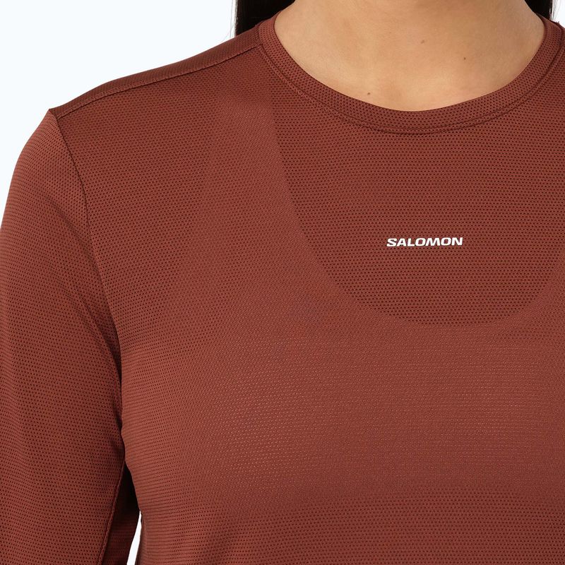 Dámske bežecké tričko longsleeve Salomon Shakeout Core LS Tee burnt umber 3