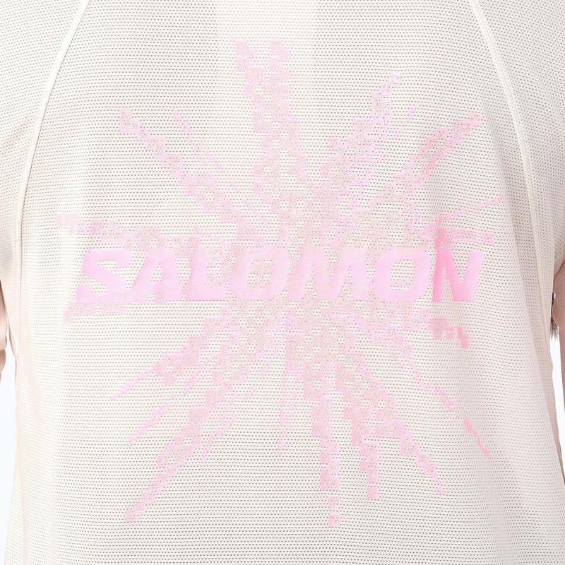 Dámske bežecké tričko longsleeve Salomon Shakeout Core Tee GFX LS whisper white/pink frosting 4