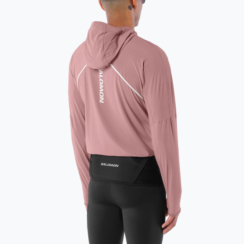 Pánska bežecká mikina Salomon Sense Aero Hybrid Half Zip Hooded antler 3