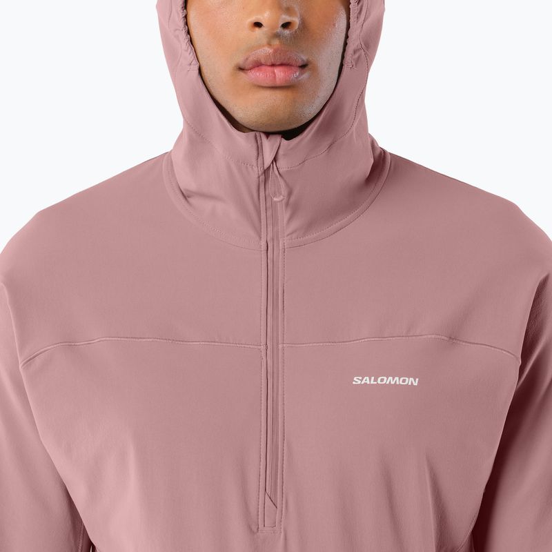 Pánska bežecká mikina Salomon Sense Aero Hybrid Half Zip Hooded antler 4