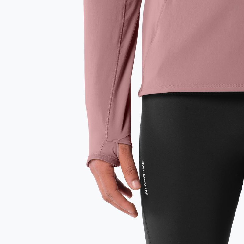 Pánska bežecká mikina Salomon Sense Aero Hybrid Half Zip Hooded antler 6