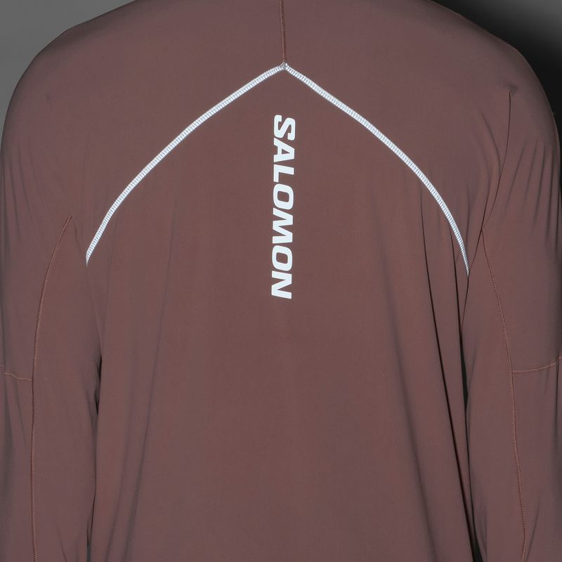 Pánska bežecká mikina Salomon Sense Aero Hybrid Half Zip Hooded antler 7