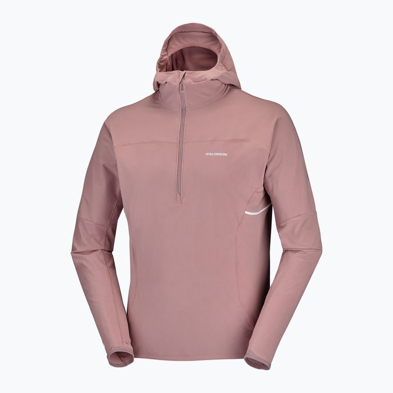 Pánska bežecká mikina Salomon Sense Aero Hybrid Half Zip Hooded antler 8