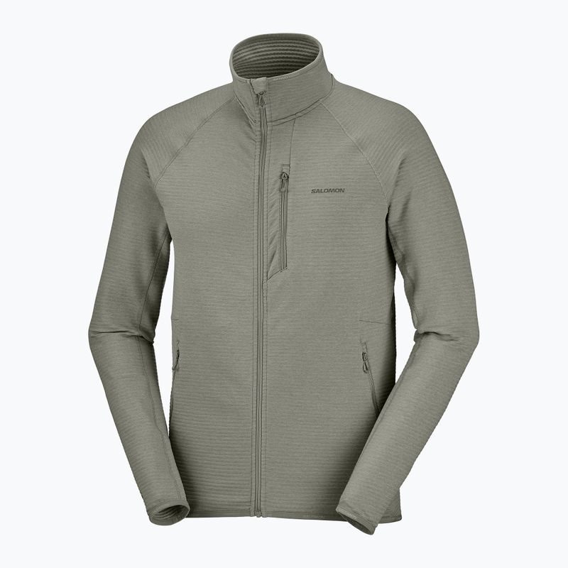 Pánska trekingová mikina Salomon Essential Lightwarm Full Zip castor gray 4