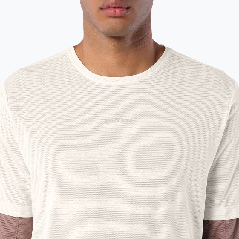Pánske bežecké tričko Salomon Shakeout Core GFX SS Tee whisper white/pink frosting 3