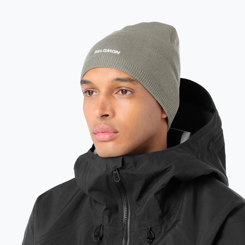 Zimná čiapka Salomon Beanie castor gray 2