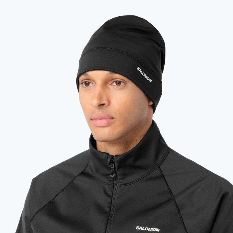 Bežecká čiapka Salomon Run Tech Beanie deep black 2