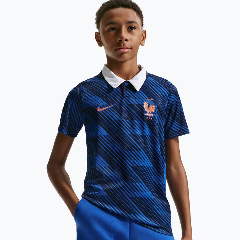 Detský futbalový dres Nike FFF 2026 Stadium Home game royal/metallic copper 7