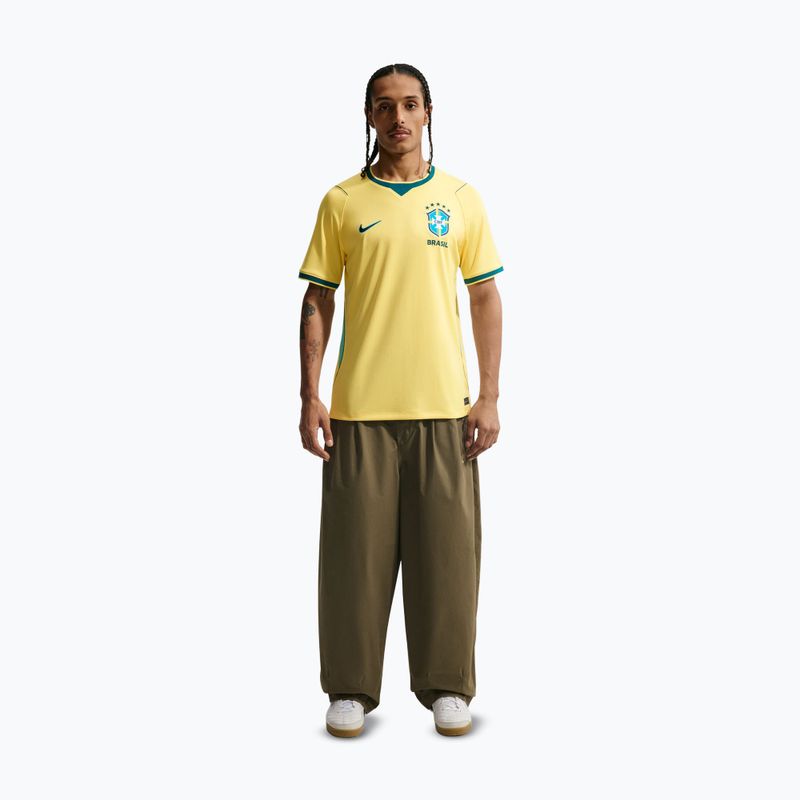 Pánske futbalové tričko Nike Brazil 2026 Stadium Home Soccer Replica canary/light menta/geode teal 2
