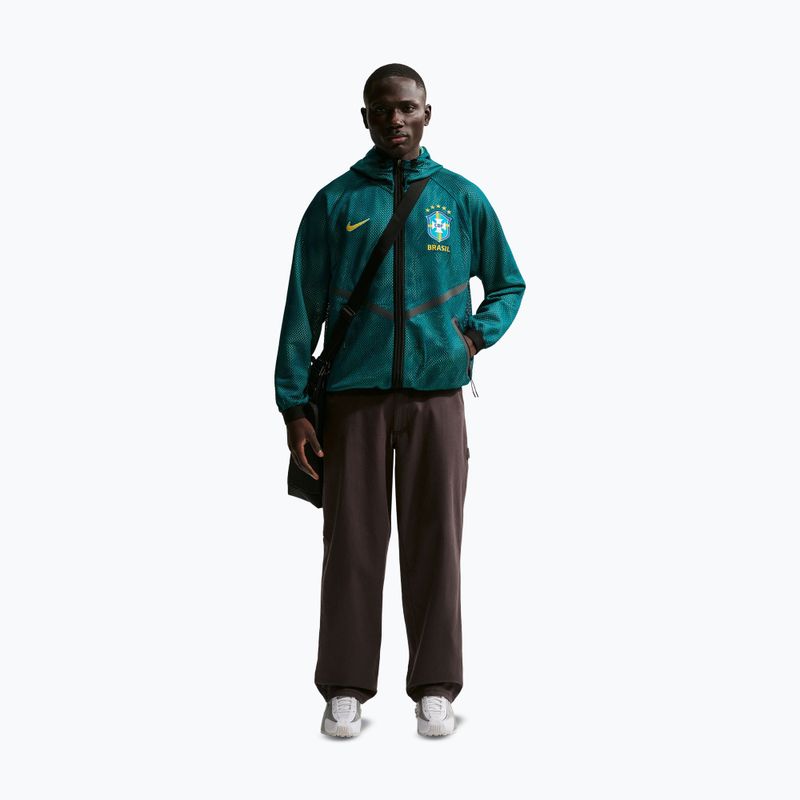 Pánska futbalová bunda Nike Brazil Soccer Anthem geode teal/light mint/midwest gold 2