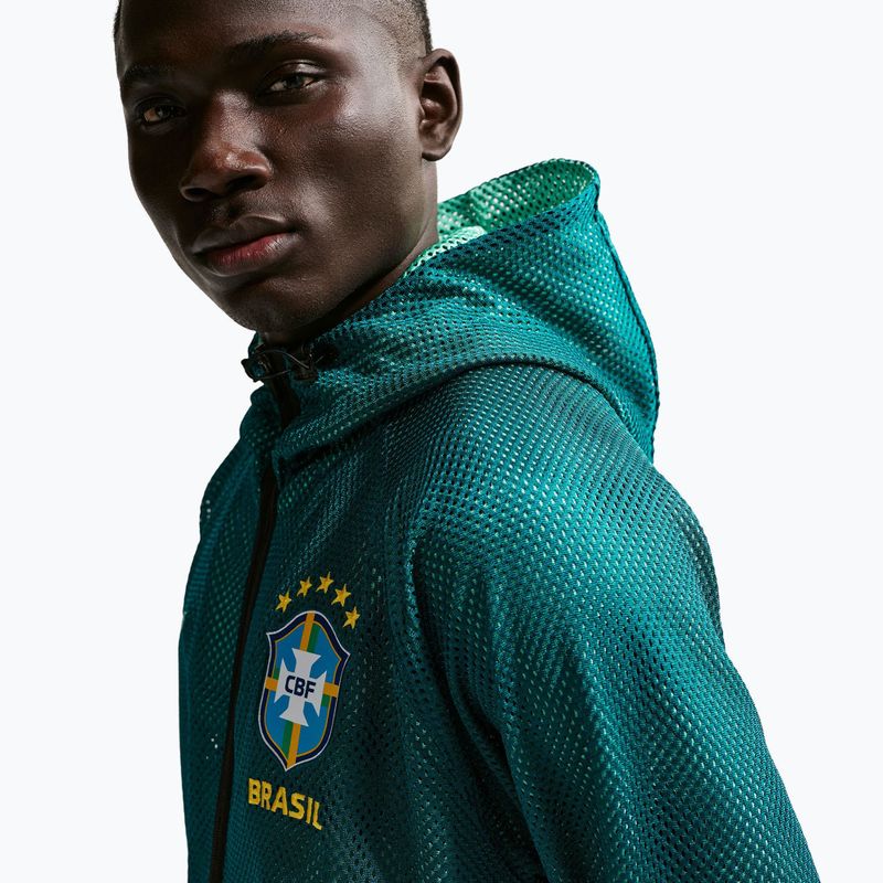 Pánska futbalová bunda Nike Brazil Soccer Anthem geode teal/light mint/midwest gold 6