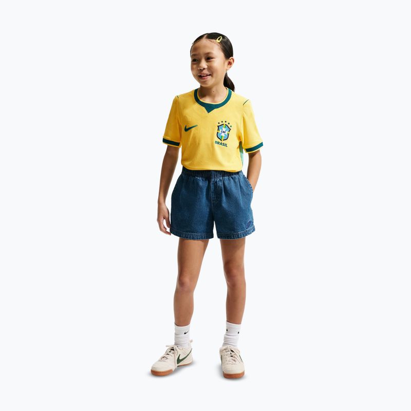 Detský futbalový dres Nike Brazil 2026/27 Match Home canary/light mint/geode teal 5
